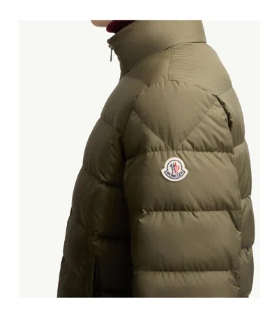 Moncler Military Green Polyester Baudinet Down Jacket