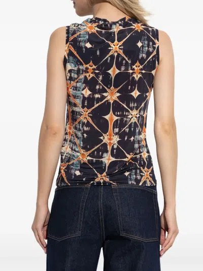 Ulla Johnson Ines Printed Sleeveless Top In Black