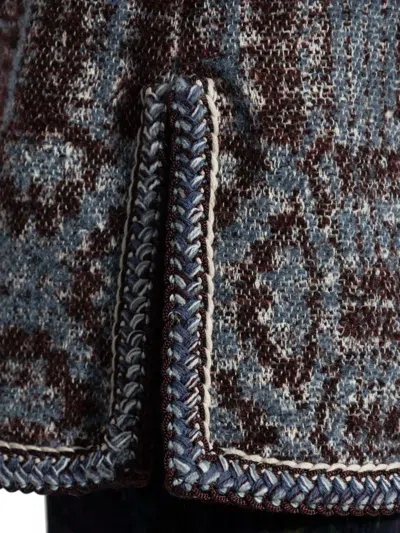 Etro Patterned-jacquard Gilet In Gray