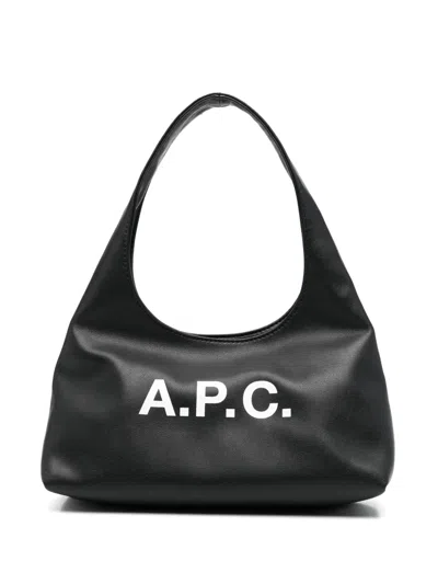 Apc A.p.c. Black Bag With Magnetic Fastening In Black