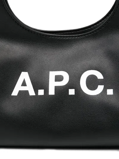 Apc A.p.c. Black Bag With Magnetic Fastening In Black
