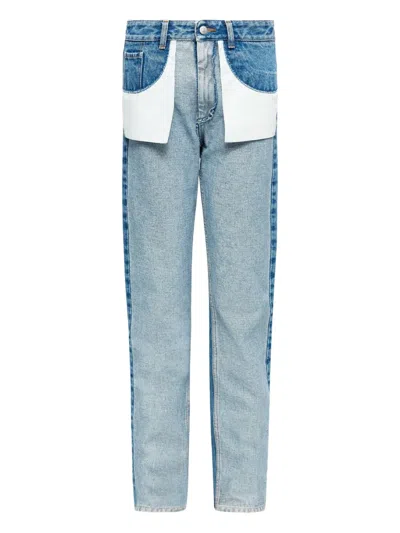 Mm6 Maison Margiela Mm6 By Maison Margiela Reversed Front Jeans In Blue