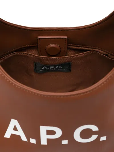 Apc A.p.c. Cognac Brown Shoulder Bag In Brown
