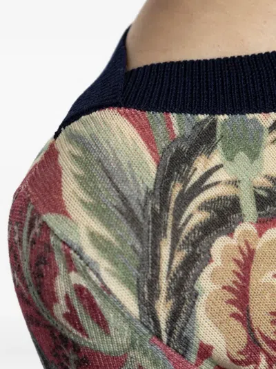 Etro Floral-print Top In Pink