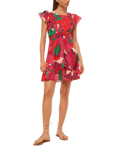 Misa Belinda Mini Dress In Flora Rosada In Red