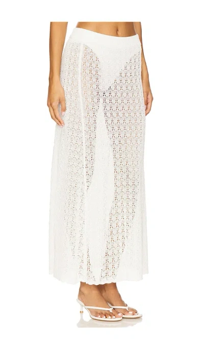Ganni Women White Crochet Skirt In White