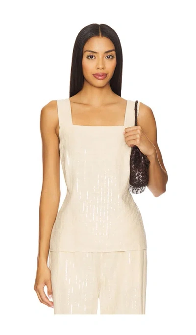 Sanctuary Desert Tank Top In Sand Sequin Stripe
