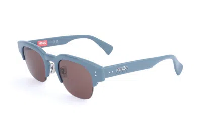 Kenzo Half Frame Sunglasses In Blue