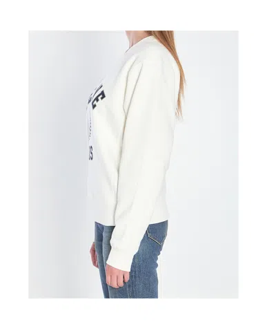 Celine University Style Crew Neck Sweatshirt In White