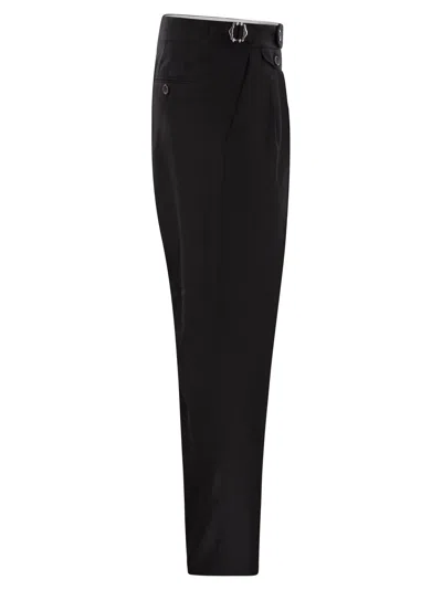 Brunello Cucinelli Double-darts Trousers In Brown