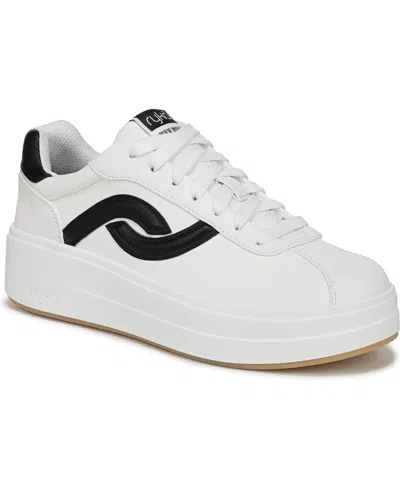 Ryka Viv Max Platform Sneaker In White