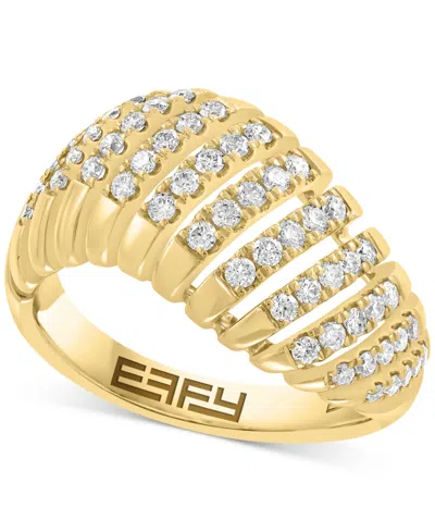 Effy Collection Effy Diamond Multi-row Statement Ring (5/8 Ct. T.w.) In 14k Yellow Gold