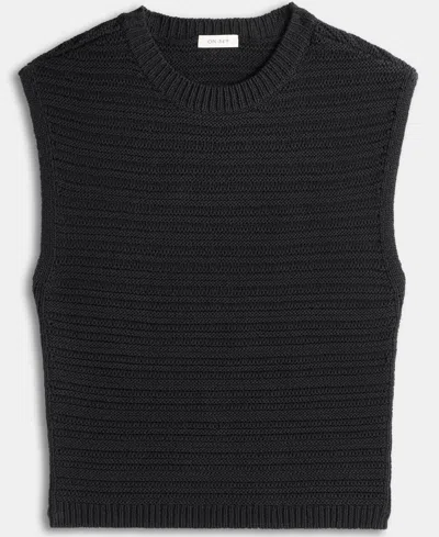 On 34th Women's Textured-stitch Sleeveless Sweater, Exclusively At Macy's In Black