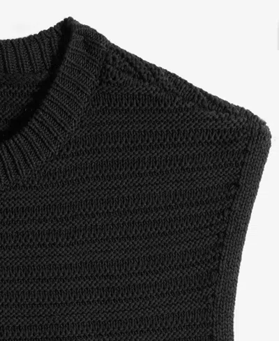 On 34th Women's Textured-stitch Sleeveless Sweater, Exclusively At Macy's In Black