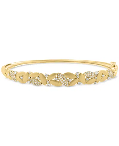 Effy Collection Effy Diamond & Polished Navette Cluster Bangle Bracelet (1/2 Ct. T.w.) In 14k Gold