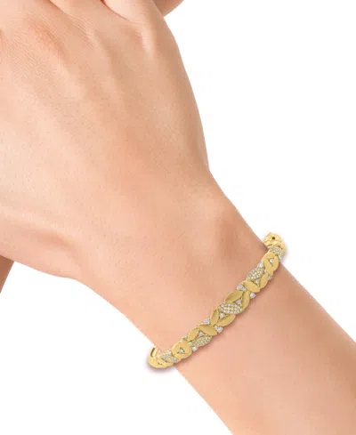 Effy Collection Effy Diamond & Polished Navette Cluster Bangle Bracelet (1/2 Ct. T.w.) In 14k Gold
