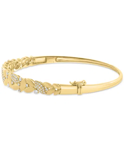 Effy Collection Effy Diamond & Polished Navette Cluster Bangle Bracelet (1/2 Ct. T.w.) In 14k Gold