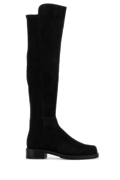 Stuart Weitzman Reddy 5050 Suede Over-the-knee Boot In Black