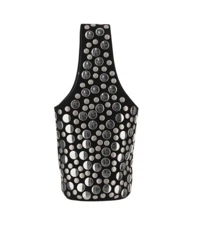 Khaite Livia Mini Studded Suede Tote Bag In Black