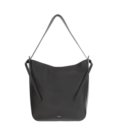 Jil Sander Borsa A Mano Knot Mini In Pelle Nera  Donna In Black