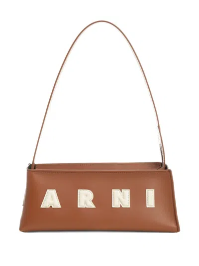 Marni Borsa A Spalla In Pelle Caramello  Donna In Brown