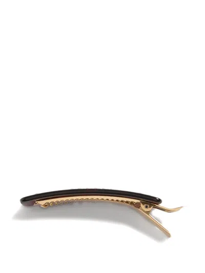 Valentino Vlogo Signature Hair Clip In Resin, Metal And Swarovski® Crystals