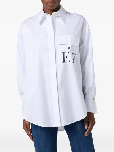 Elisabetta Franchi White Oversize Shirt In White