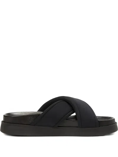 Marc O'polo Crossed-strap Slides In Black