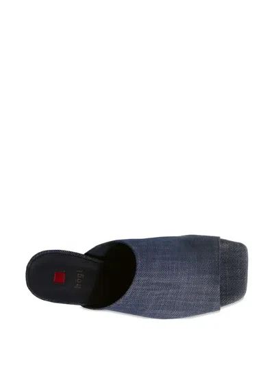 Hogl 70mm Joyce Denim Open-toe Mules