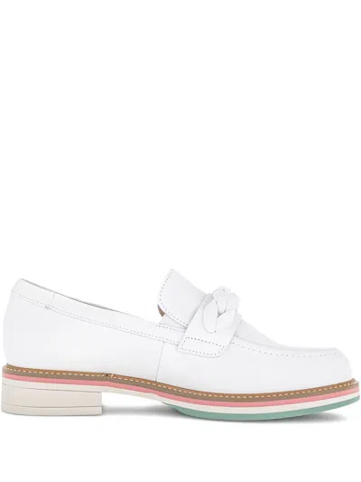 麻辫细节皮质乐福鞋