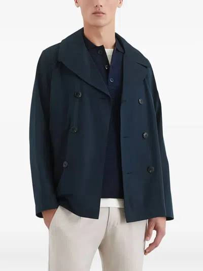 Marc O'polo Double-breasted Jacket In Blue