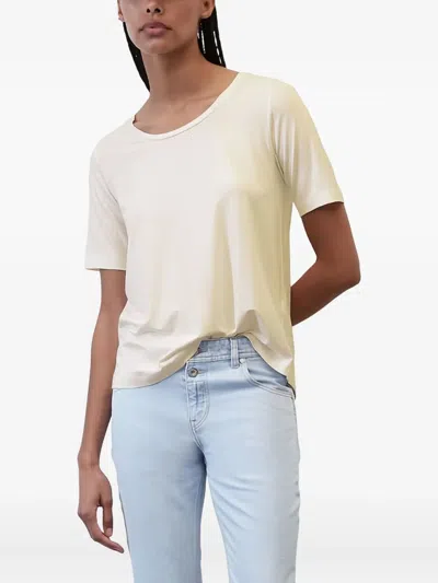 Marc O'polo Scoop-neck Short-sleeve T-shirt In White