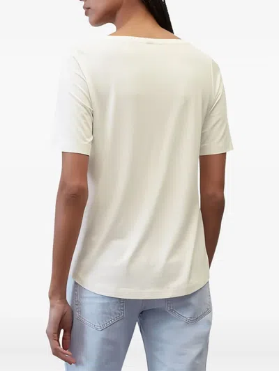 Marc O'polo Scoop-neck Short-sleeve T-shirt In White