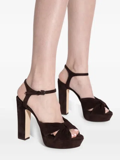 Jimmy Choo Kesia 120 Crystal-embellished Velvet Platform Sandals