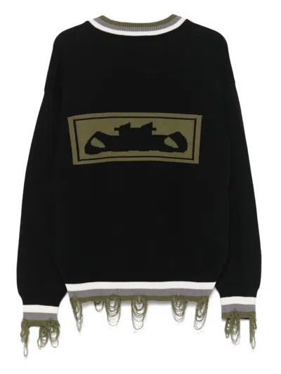 Ottolinger Black Oversized Sweater In Black