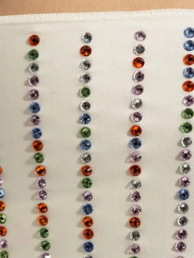 Oseree Crystal-embellished Mini Skirt In Multi