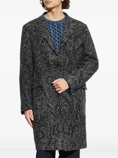 Etro Paisley-patterned Long Coat In Multi