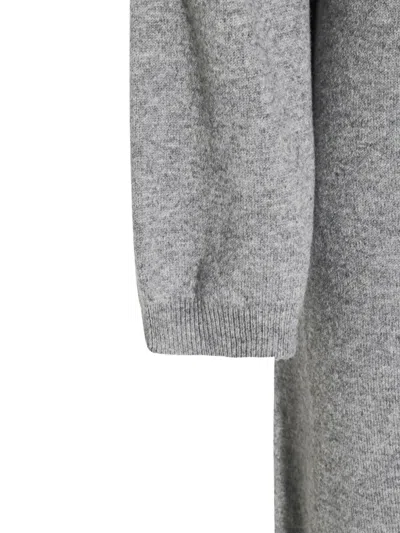 Fabiana Filippi Knee Length Dress High Neckline In Gray