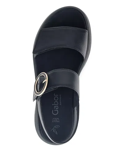 Gabor Platform Slingback Sandals In Black