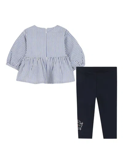 Kenzo Striped Two-piece Set In Blue