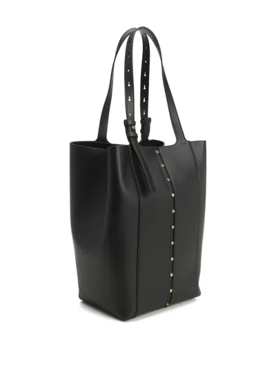 Golden Goose Leather Studs Shoulder Bag In Black