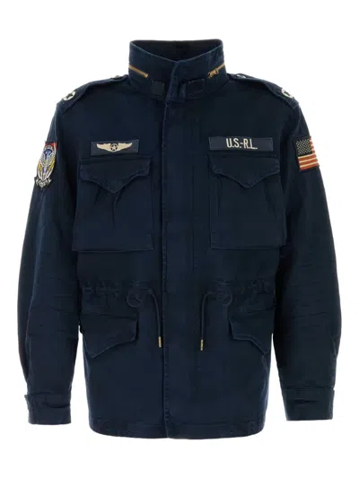 Polo Ralph Lauren Dark Blue Denim Jacket In Black