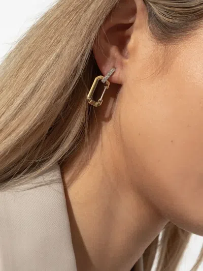 18K黄金小号 CHIARA 钻石耳环