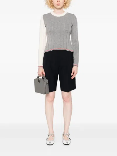 Thom Browne Virgin Wool Sweater In Gray