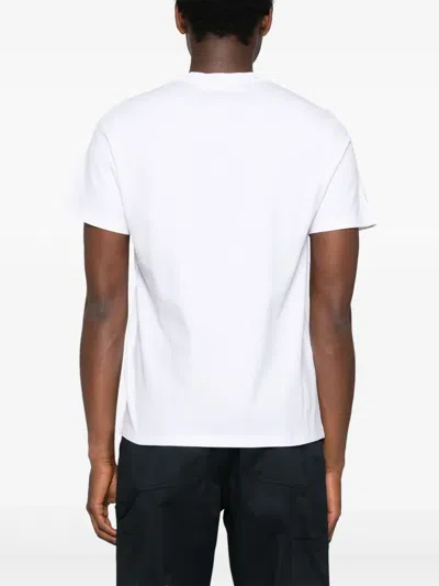 Moncler Printed T-shirt In Cotton In White