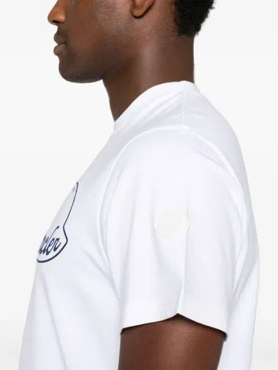 Moncler Printed T-shirt In Cotton In White