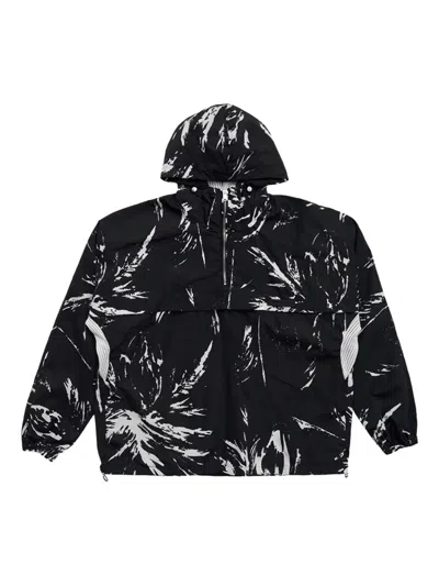Wales Bonner Althea Mcnish Bloom Print Anorak In Black