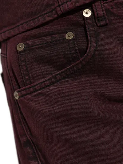 Rag & Bone Five-pockets Jeans In Burgundy