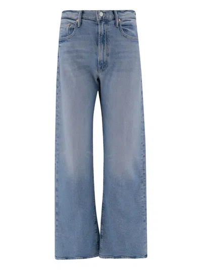 Mother The Ditcher Hover Cropped Jeans In Blue