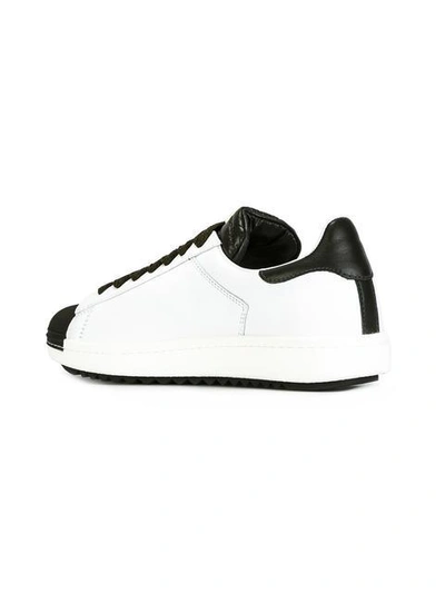Shop Moncler Colour Block Sneakers - White